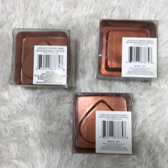 Candle Bougie Set of 3 Chocolate Scented Heart & Truffle Shaped Candles - Picture 6 of 8